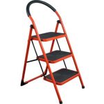 steel-step-ladders red