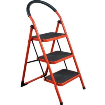 steel-step-ladders red